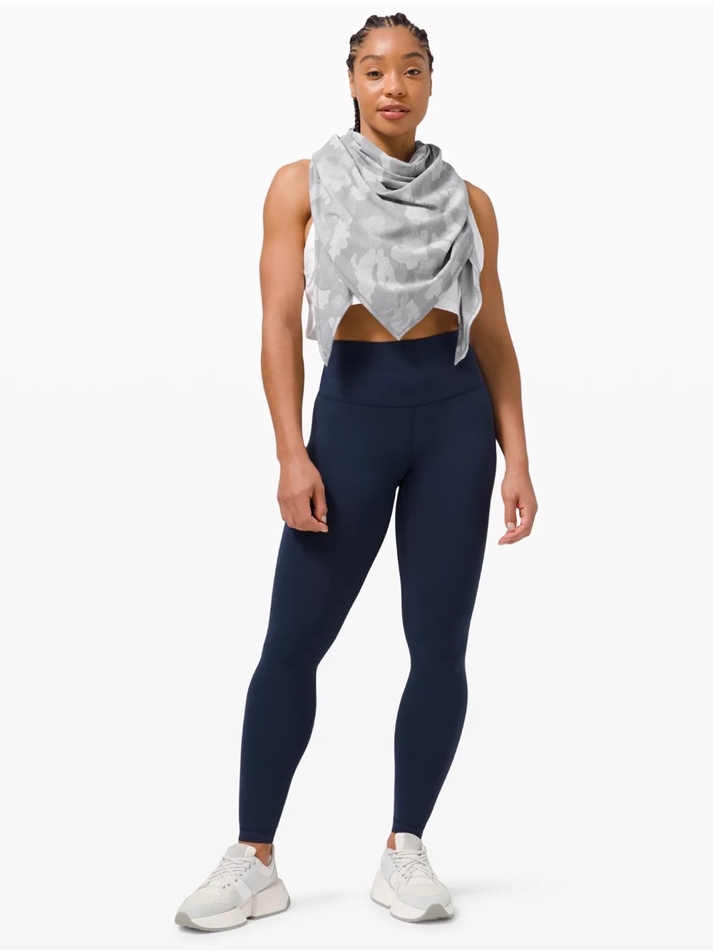 Lululemon All You Need Scarf Heritage Speckle Camo Jacquard Rhino Grey Starlight